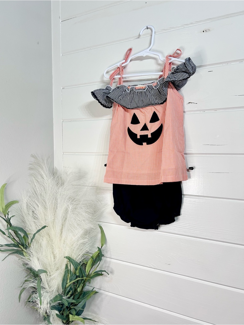 Pumpkin Ruffle Tank & Bloomer Costume - Orange and Black